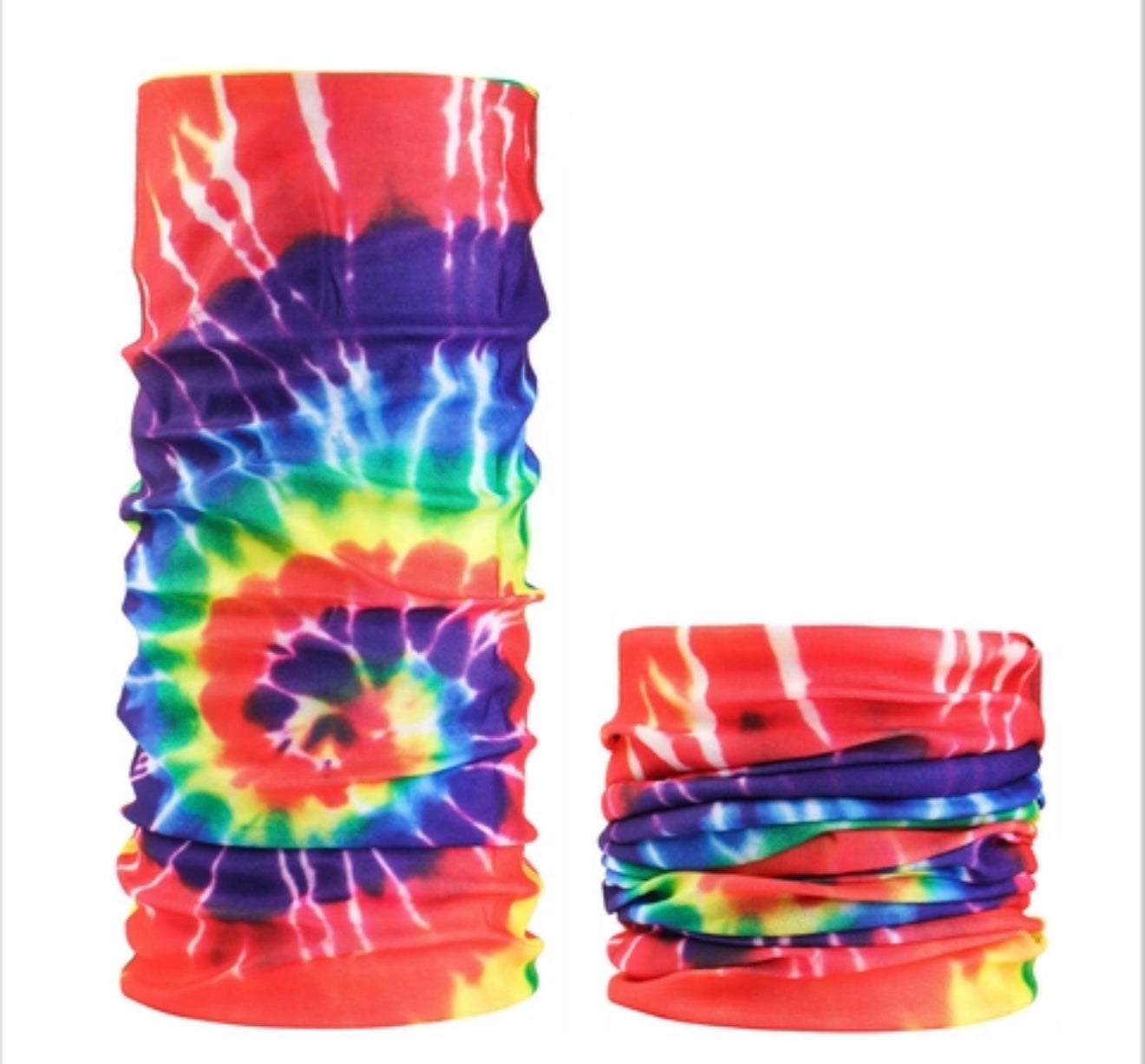 Tie-dye retro face shield/ headband