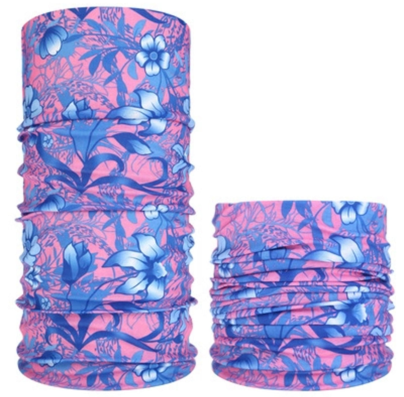 Pink/blue floral face shield/headband
