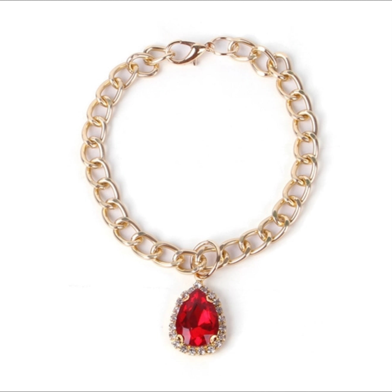 Ruby gold chain