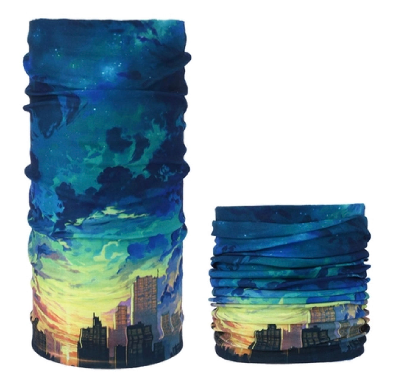 City scape head band/face shield
