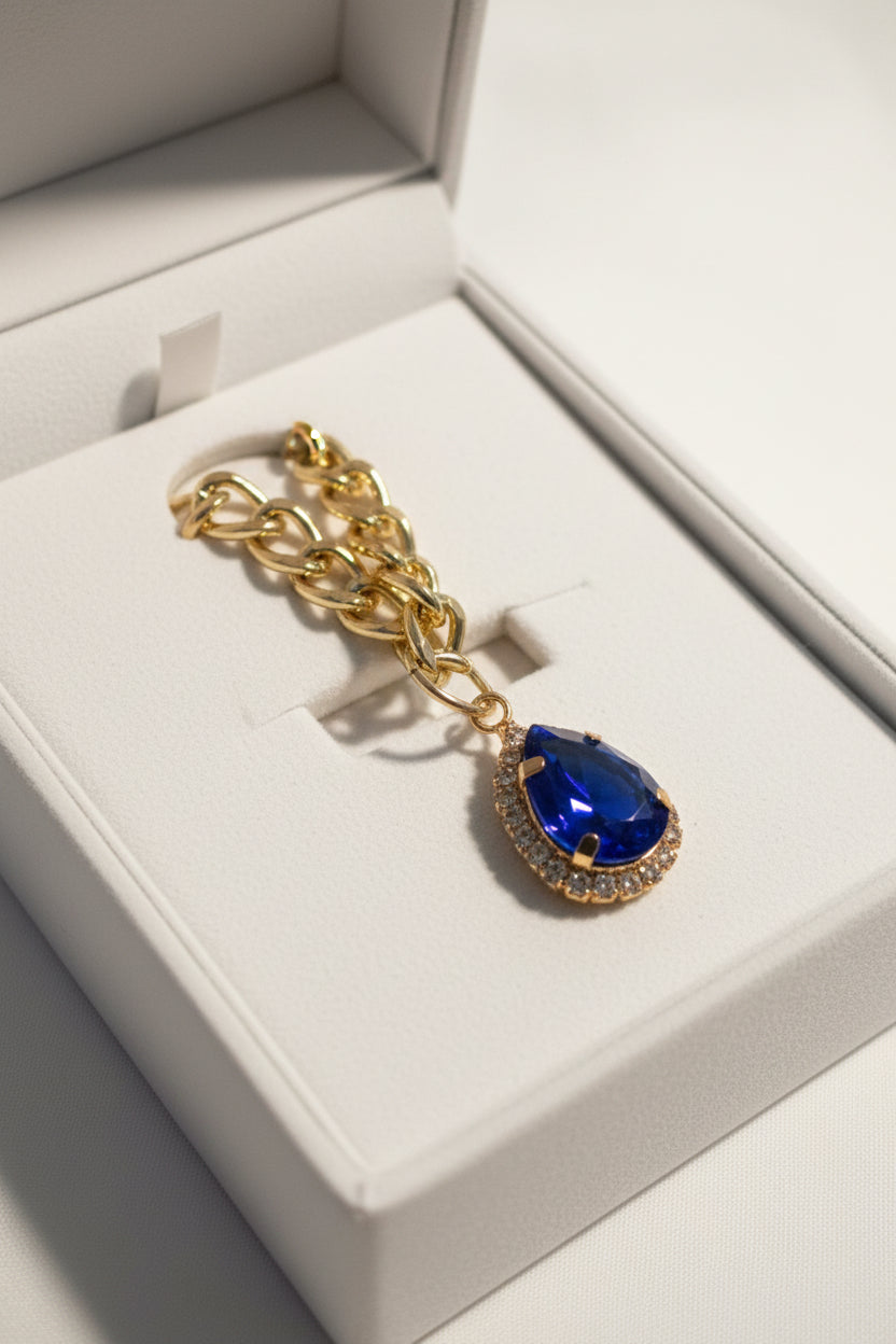 Sapphire gold chain