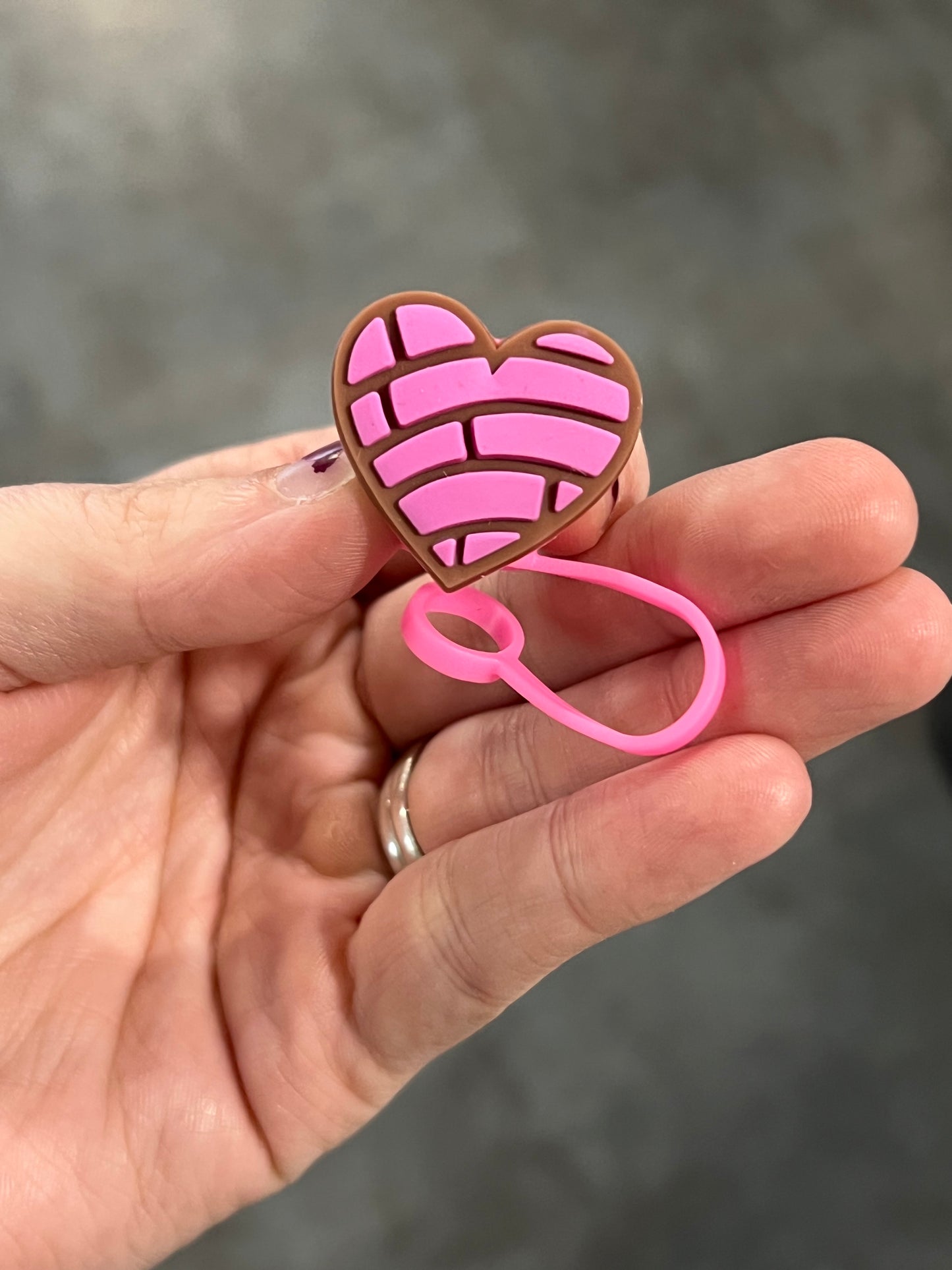 Chocolate Heart Straw Buddy