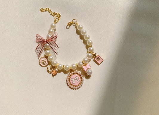 (Preorder) pink pearl necklace